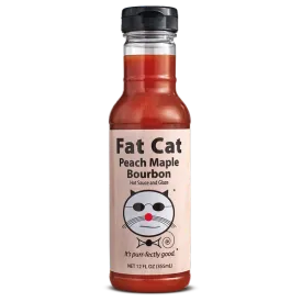 Fat Cat Peach Maple Bourbon Hot Sauce and Glaze