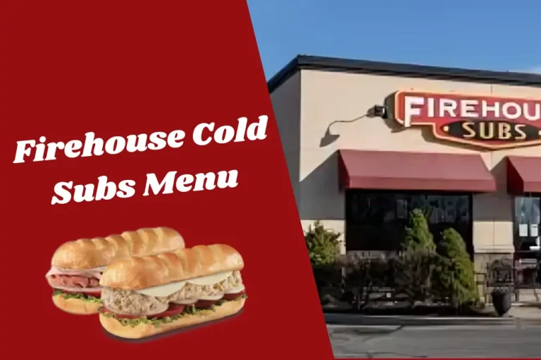 Firehouse Cold Subs Menu