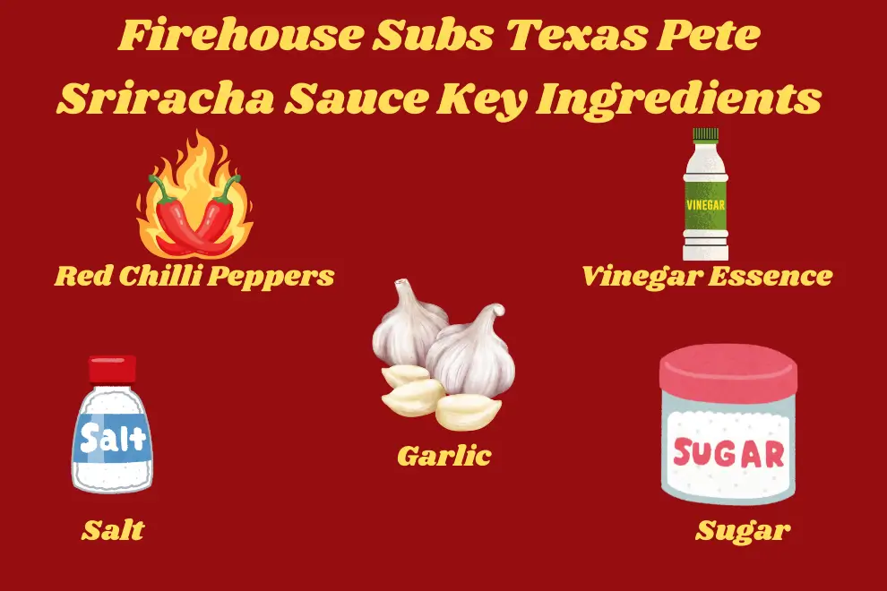 Firehouse Subs Texas Pete Sriracha Sauce Key Ingredients